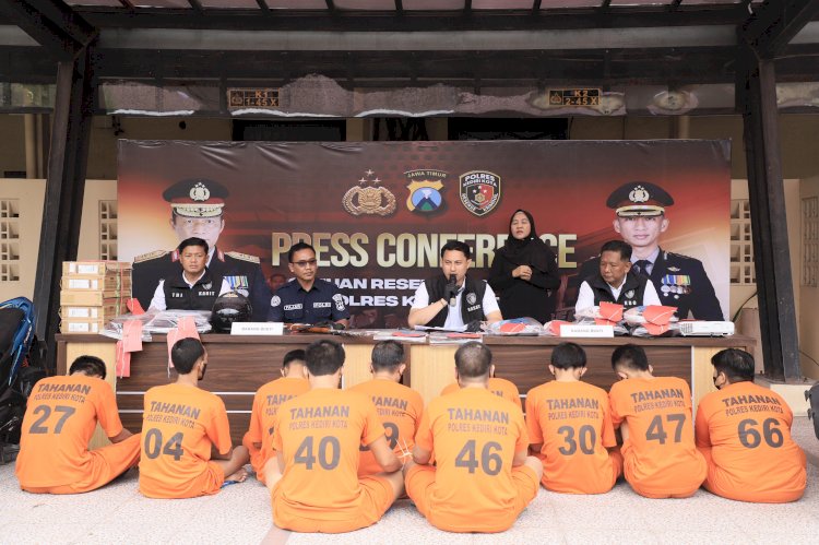 Polres Kediri Kota Ungkap 8 Kasus Selama Operasi Sikat Semeru 2025