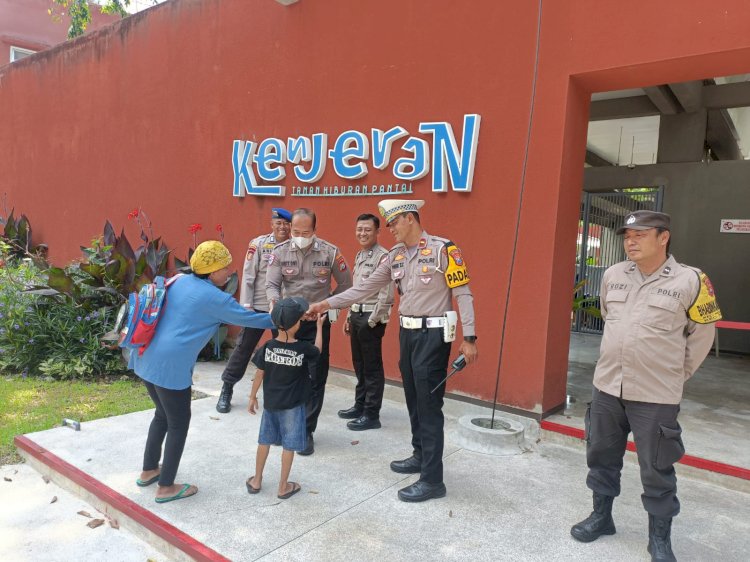 Polres Pelabuhan Tanjungperak Intensifkan Pengamanan di Wisata Pantai Kenjeran Selama Lebaran